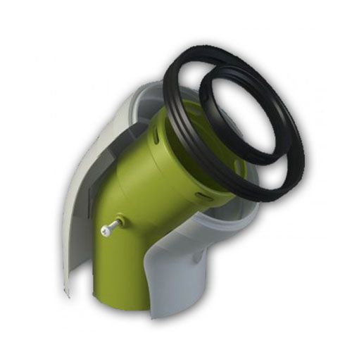 CODO 45º COAXIAL  DIAMETRO 60/100 CONDENSACION
